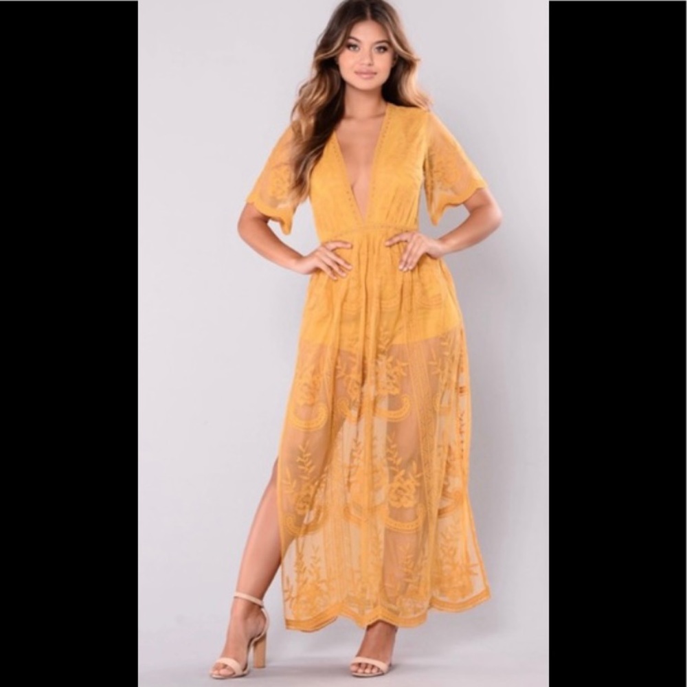 Boho lace maxi romper dress